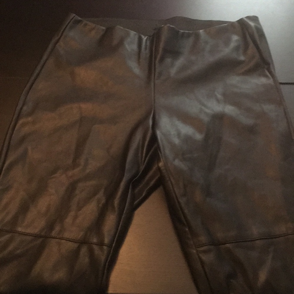 Leather style pants— never worn